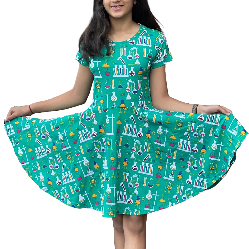 Chemistry Lab Kids Twirl Dress [FINAL SALE]