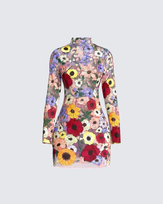 Flora Flower Mini Dress