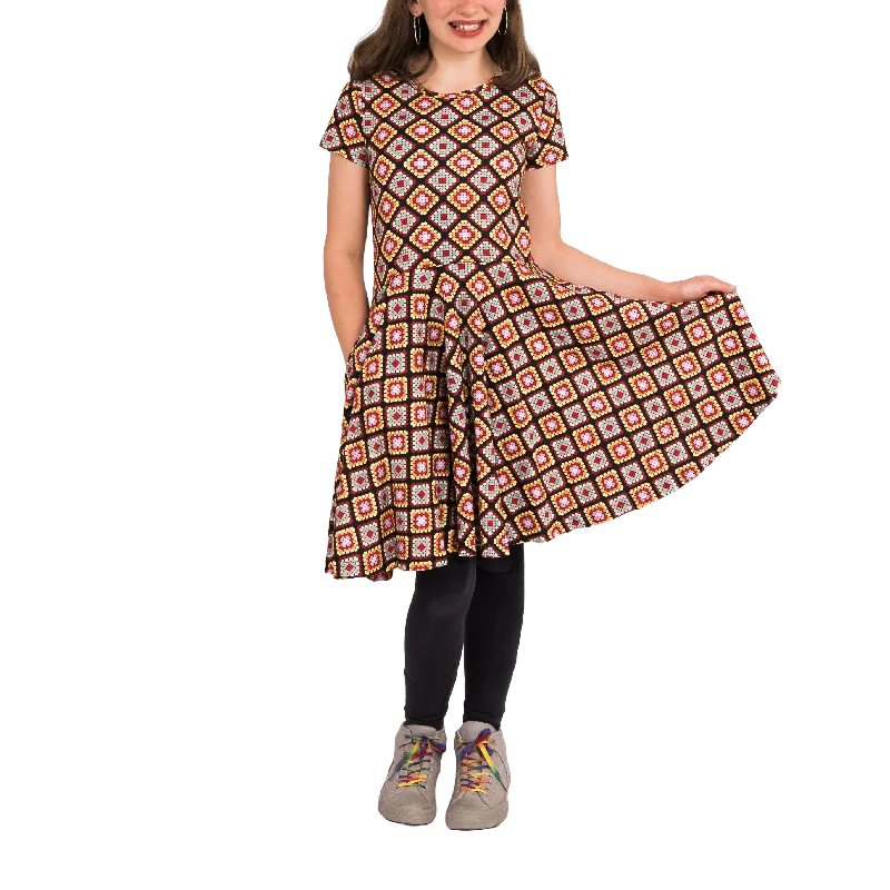 Granny Squares Kids Twirl Dress [FINAL SALE]