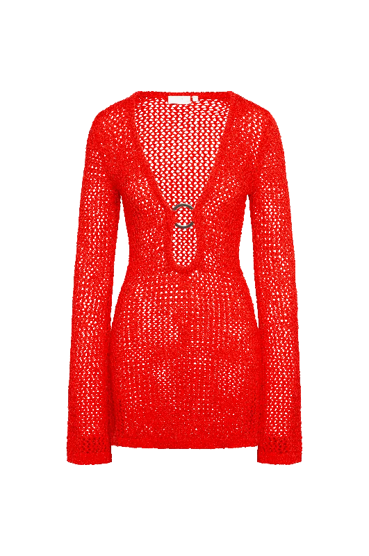 Montego Mini Dress - Chili Pepper Petit Crochet