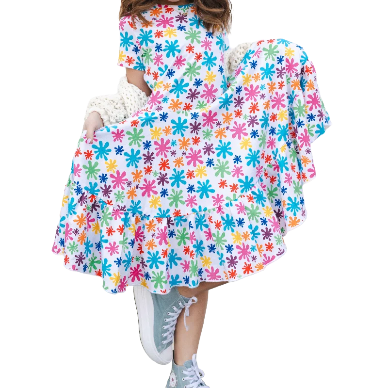 Paint Splats Kids Twirl Dress with Frill [FINAL SALE]