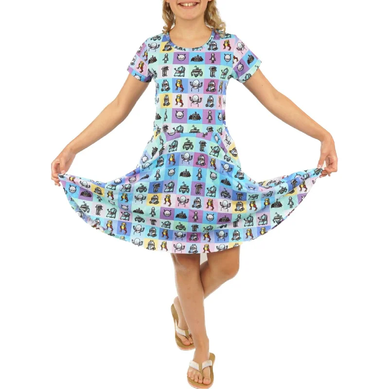 Robots Kids 3/4th Twirl Dress [FINAL SALE]