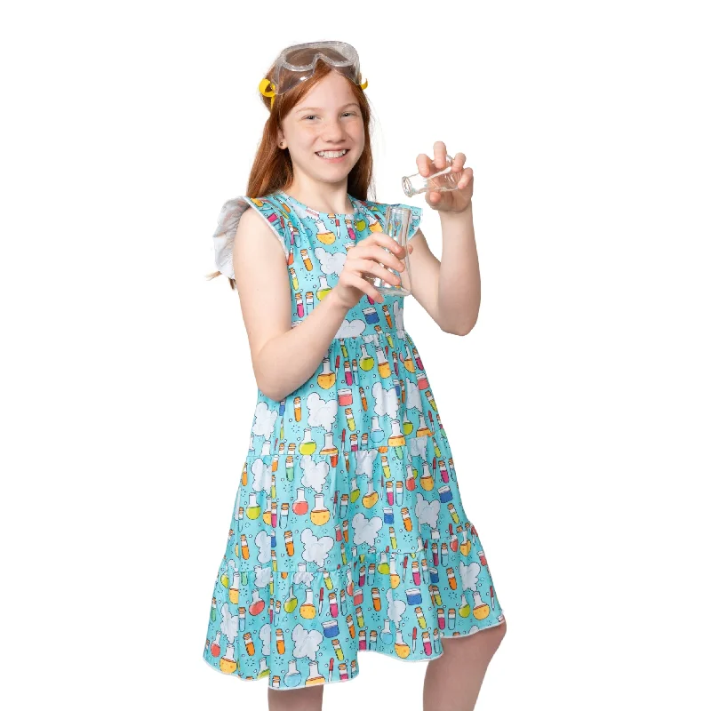 Science Equipment Kids Tiered Dress