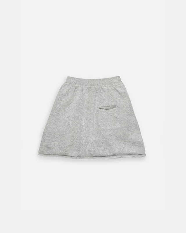 Cotton Flirty Skirt | Heather Grey