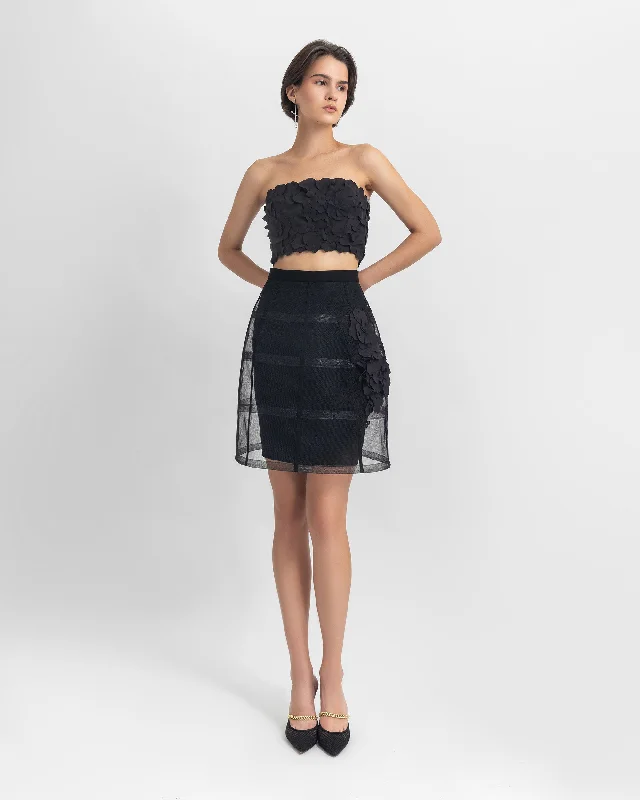 Laser-Cut Top & Cage-Like Skirt