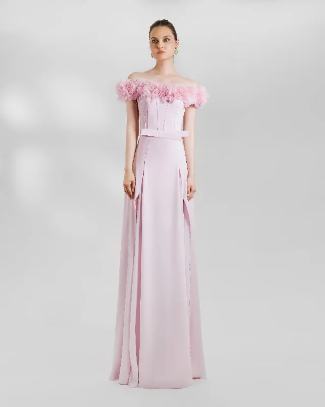 Off-The-Shoulders Corset With Long Skirt