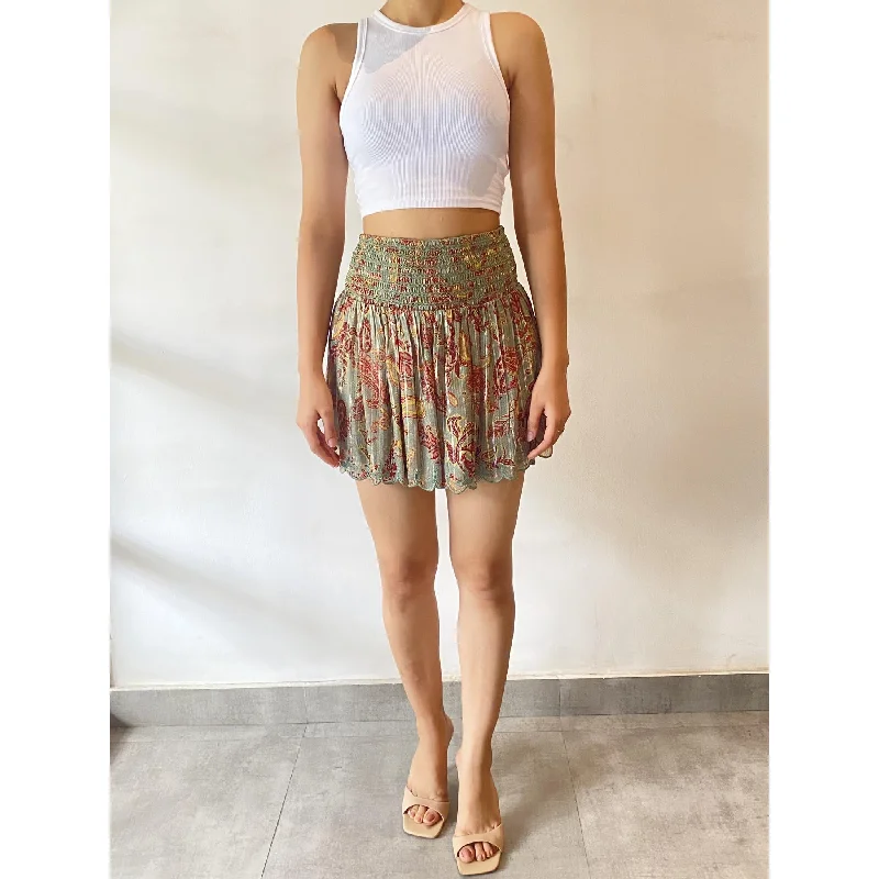 Multicolor Short Skirt