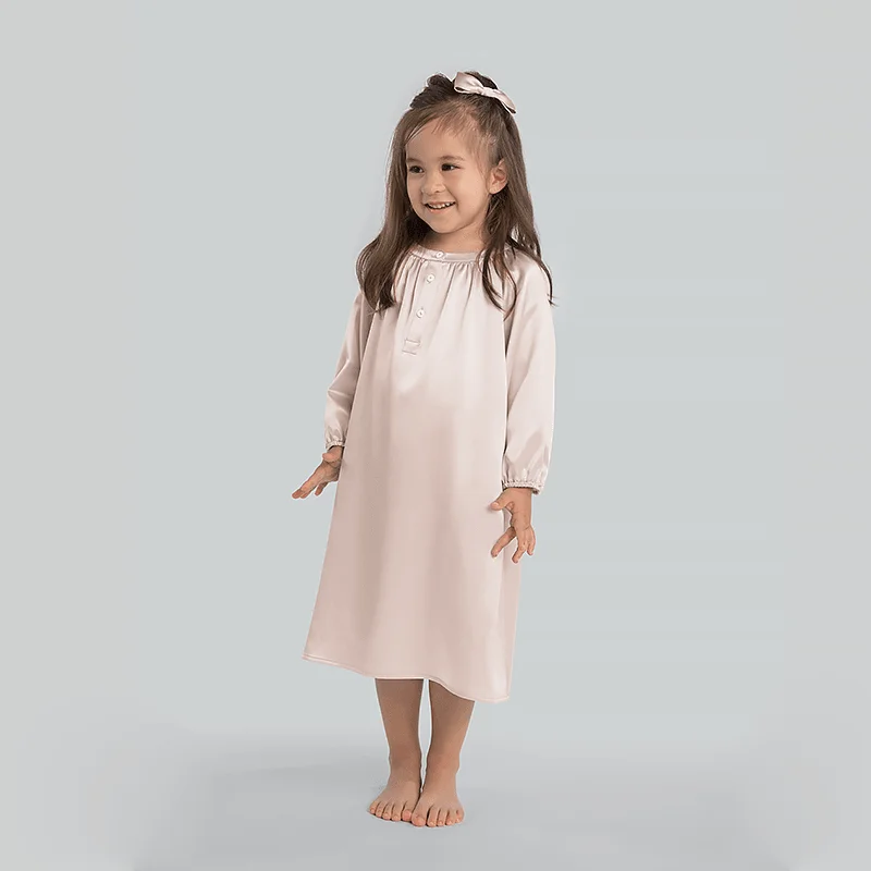 Long Silk Skirt Pajamas Sleepwear For Girl